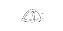 Easy Camp Comet 200 Koepeltent - 2 Personen -Camping Verkoopwinkel 120338 comet 200 drawing perspective2