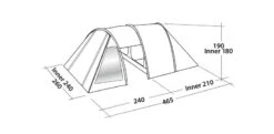 Easy Camp Galaxy 400 Rustic Green Tunneltent - 4 Personen -Camping Verkoopwinkel 120391 galaxy 400 rustic green drawing perspective2