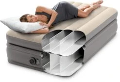 Intex Prime Comfort Luchtbed - Eenpersoons - Ingebouwde Elektrische Pomp -Camping Verkoopwinkel 1320 1900 64162 inuse 2023 300
