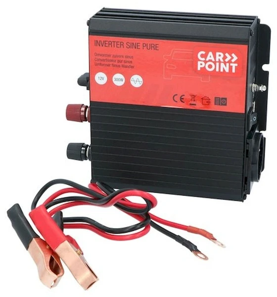 Carpoint Pure Sinus Omvormer 12V Naar 230V - 300W