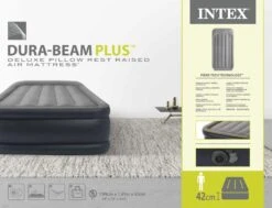 Intex Deluxe Pillow Rest Raised Luchtbed - Eenpersoons - Ingebouwde Elektrische Pomp -Camping Verkoopwinkel 1452 1900 64132nd pkg 2023 300