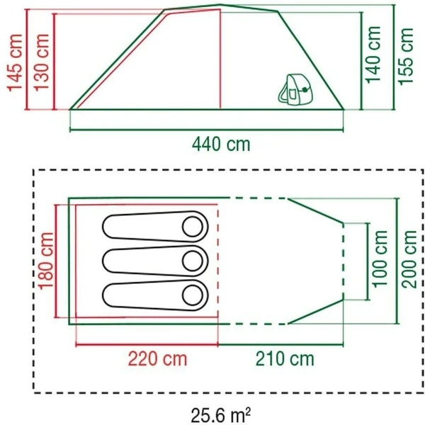 Coleman Chimney Rock Plus Blackout Tunneltent - 3 Persoons 7 Coleman Chimney Rock Plus Blackout Tunneltent - 3 Persoons - Afbeelding 7