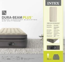 Intex Prime Comfort Luchtbed - Eenpersoons - Ingebouwde Elektrische Pomp -Camping Verkoopwinkel 1811 1900 64162nd pkg 2023 300