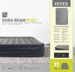 Intex Deluxe Pillow Rest Raised Luchtbed - Queensize - Ingebouwde Elektrische Pomp -Camping Verkoopwinkel 1812 1900 64136nd pkg 2023 300