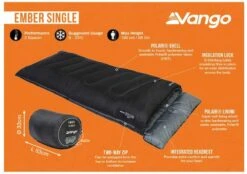 Vango Ember Slaapzak - Zwart -Camping Verkoopwinkel 1900 1783 ember single 2 1