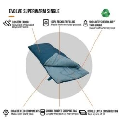 Vango Evolve Superwarm Slaapzak - Blauw -Camping Verkoopwinkel 1900 1783 evolve superwarm single 8