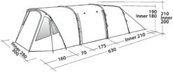 Easy Camp Palmdale 500 LUX Tunneltent - 5 Persoons -Camping Verkoopwinkel 501 1200 120370 palmdale 500 lux drawing perspective2