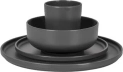 Bo-Camp Patom Melamine Serviesset - 16-delig - Antraciet -Camping Verkoopwinkel 699 1200 6181462 04