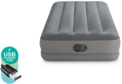 Intex Prestige Mid-Rise Luchtbed - Eenpersoons - Ingebouwde Elektrische Pomp -Camping Verkoopwinkel 833 1200 intex twin prestige mid rise luchtbed 1 persoons 1