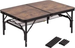 Bo-Camp Industrial Decatur 90 X 60 Campingtafel - Zwart/houtlook -Camping Verkoopwinkel 900 1186 1404200 03