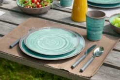 Bo-Camp Halo Melamine Serviesset - 12-delig - Aqua -Camping Verkoopwinkel 900 1350 6181392 06