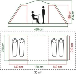 Coleman Spruce Falls 4 Vis-a-vis Tent - 4 Persoons -Camping Verkoopwinkel 900 917 spruce falls 7