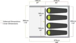Zempire Evo TS Opblaasbare Tent - 4 Persoons -Camping Verkoopwinkel zempire evo ts opblaasbare tent 7
